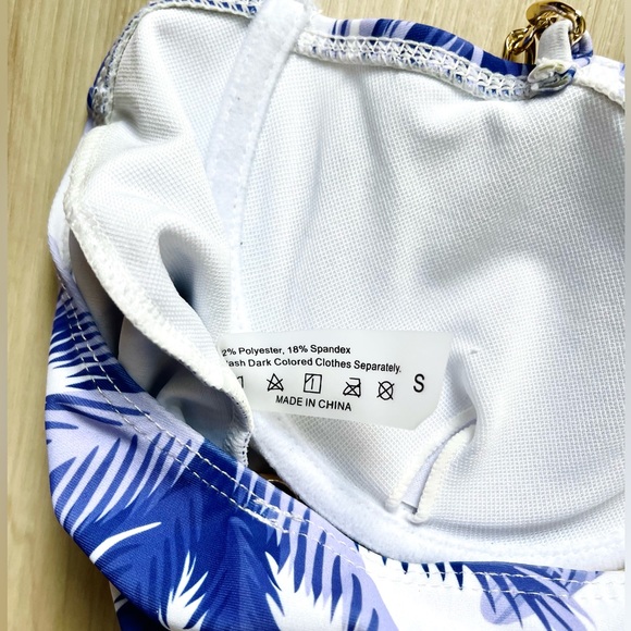 Blue Palm Swimsuit - Picture 2 of 4